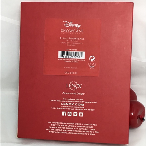 Lenox Disney Frozen Elsa Charm Snowflake Ornament - Picture 6 of 8